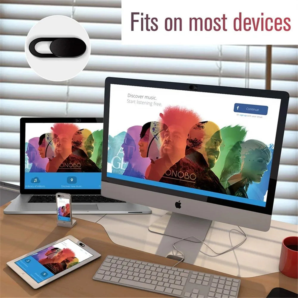 Ultra Thin Webcam Cover - Camera Protection for PC, MacBook, Phones and Tablets