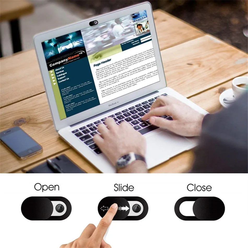 Ultra Thin Webcam Cover - Camera Protection for PC, MacBook, Phones and Tablets